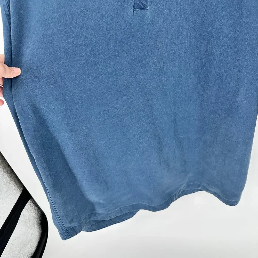 Old Navy Womens Size Large Faded Denim Twill Dress NWT Minimalist Basic EUC - Picture 8 of 9